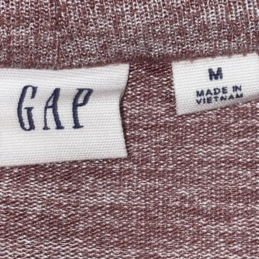 GAP Women's Open Front Cardigan Sweater Size Medium‎ Rosetta Pink Knit Cotton